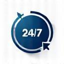 24/7 clock icon