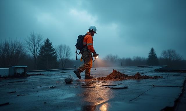 Roof repair team responding to an emergency